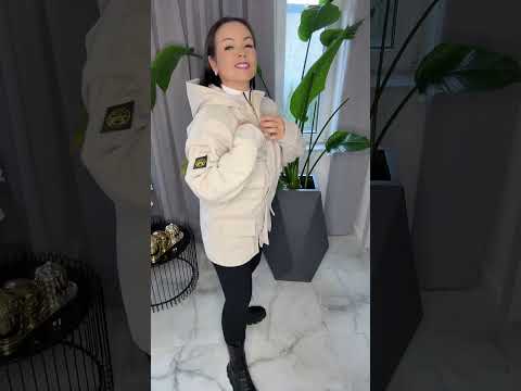 Kurtka beżowa parka Pink Mania piękna – miniatura 2 z 8