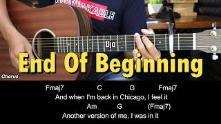 End Of Beginning - Djo | EASY Guitar Tutorial with Chords / Lyrics - G