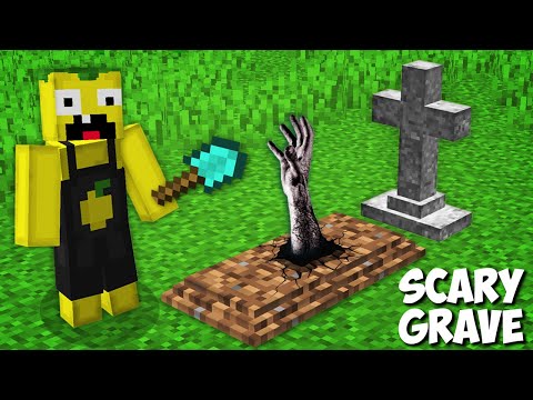 Lemon Craft - I found SCARY GRAVE INSIDE WHICH SOMEONE LIVES in Minecraft ! SCARY CEMETERY !
