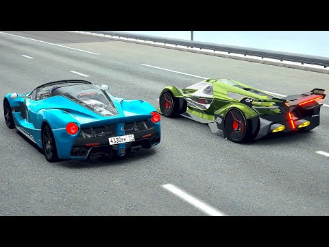 Lamborghini V12 Vision GT vs Ferrari LaFerrari Aperta - Drag Race 20 KM