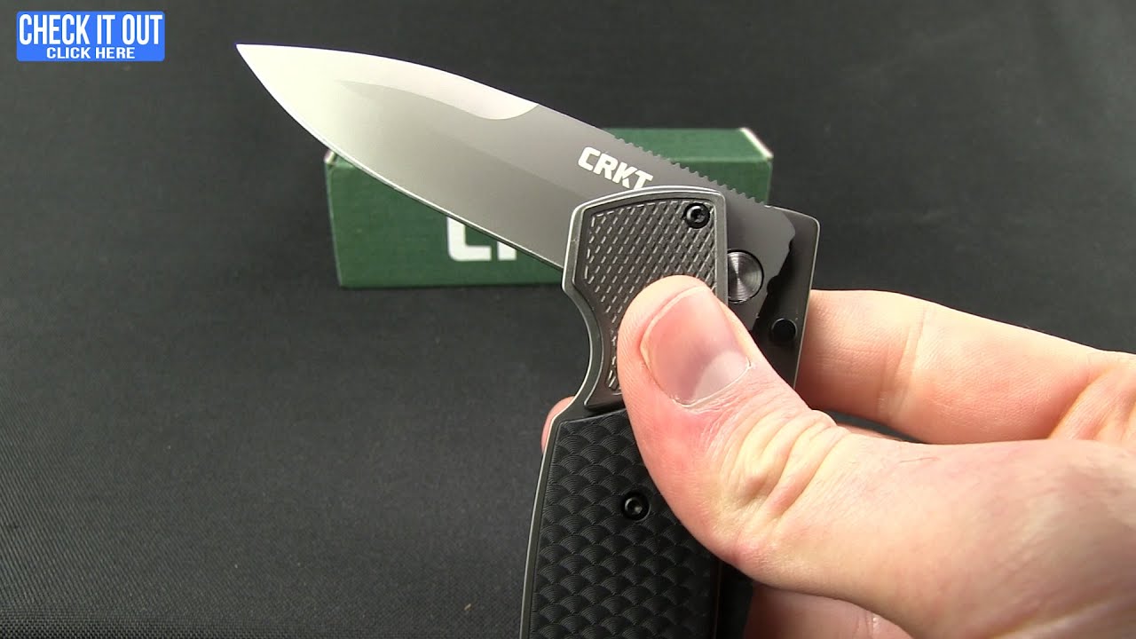 CRKT Russ Kommer Fulcrum 2 Compact Folding Knife GRN (2.75" Gray) 7430