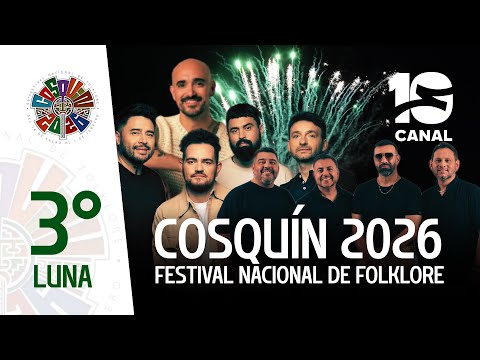 FESTIVAL COSQUÍN 2026 | 3° LUNA: Ahyre, Luciana Jury, Duratierra, Abel Pintos