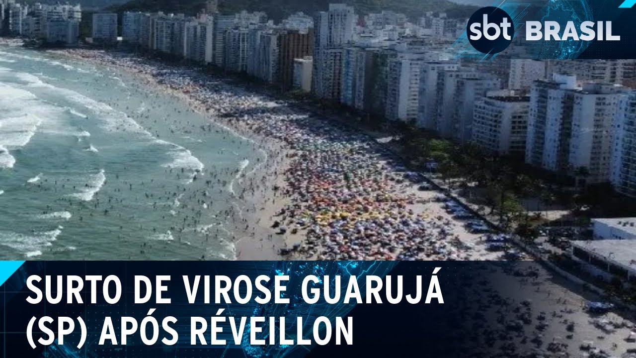 Crise de virose: atendimentos médicos crescem 40% em Guarujá (SP) | SBT Brasil (06/01/25)