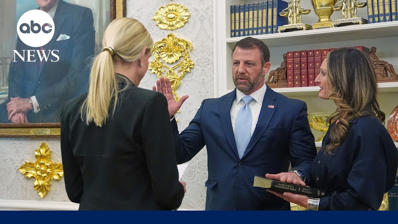 #ABCNews FULL EVENT: Markwayne Mullin sworn in as DHS secretary - SWN ...