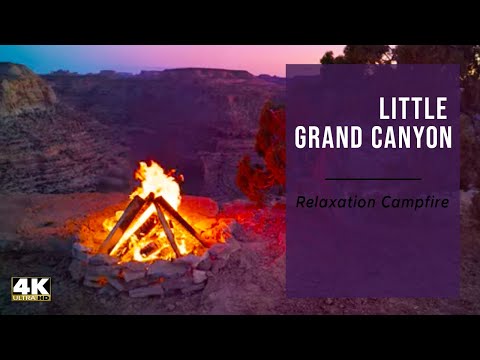 🔥 Little GRAND CANYON Campfire - 4K Outdoor Fireplace with Soothing Relaxation Crackling Fire Sounds