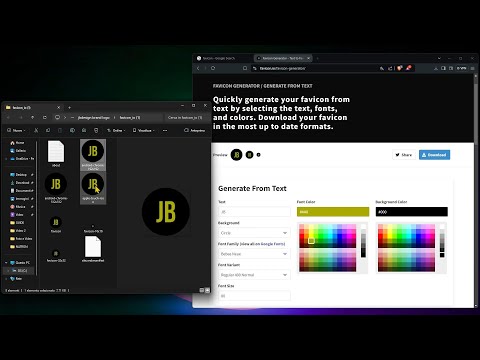 Videoguide - Create Ico with Favicon Website, Convert PNG, Generate Text and Background or Emoji