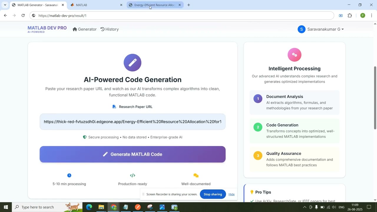 Complex Research papers turned into MATLAB CODE in few minutes 😊 | MATLAB DEV PRO 