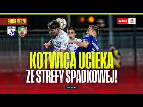 SKRÓT: KOTWICA KOŁOBRZEG - MIEDŹ LEGNICA. KOTWICA WYPŁYWA NA POWIERZCHNIĘ. BETCLIC 1 LIGA
