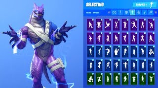 HYBRID PURPLE DRAGON SKIN SHOWCASE WITH ALL FORTNITE DANCES &amp; EMOTES
