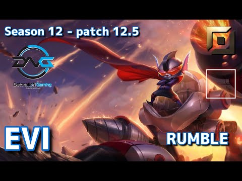 【KRサーバー/M1】DFM Evi ランブル(Rumble) VS レネクトン(Renekton) TOP - Patch12.5 KR Ranked【LoL】
