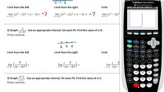1 5 c finding left and right hand limits graphing calculator