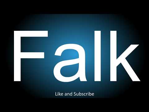 How to correctly pronounce in German and English - Falk.