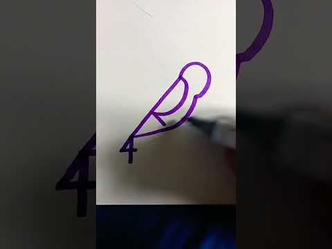 draw a bird using numbers 1 to 7 #viral #art #drawing #subscribe #shortsvideo