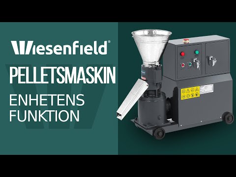 video - Pelletsmaskin - Max. 100 kg/h - Ø 120 mm - Låsbart fack