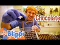 Blippi Goes Chocolate Making Blippi Shows For Kids Explore With Me