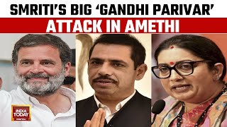 Lok Sabha Polls 2024: Smriti Irani's Attack on Gandhi Parivaar, Warns Farmers of Robert Vadra
