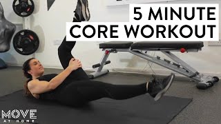 5 Minute Home Core Workout Without Equipment | Move At Home