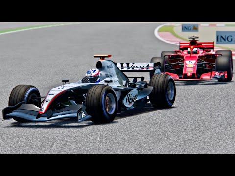 Ferrari F1 2018 vs McLaren F1 2004 - Magny Cours