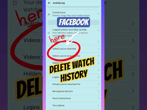 How to delete watch video history on facebook? #deletefacebook #shorts