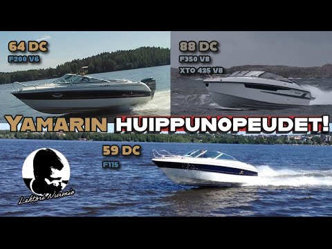 Yamarin 59 DC, 64 DC ja 88 DC huippunopeudet