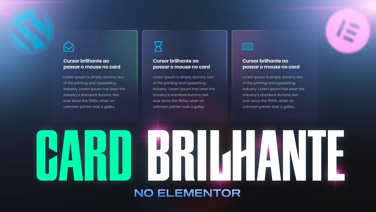 Nova Técnica Incrível no Elementor - CARD BRILHANTE ao Passar o Mouse