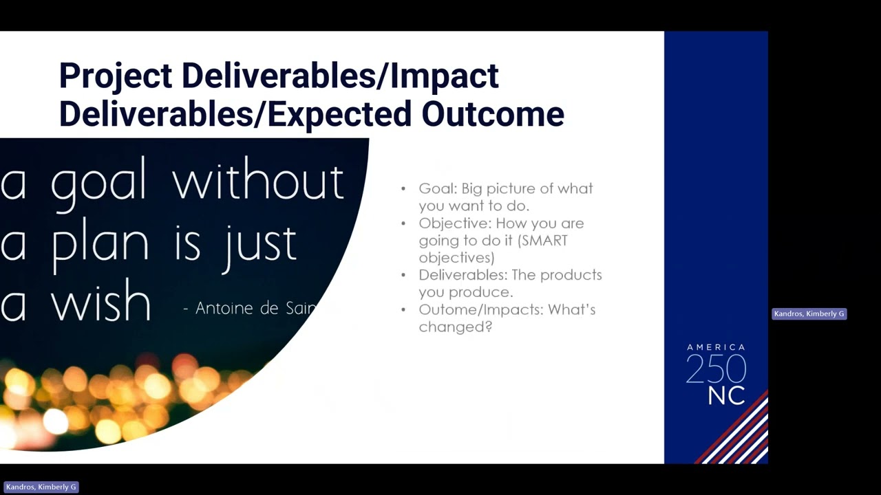 America250 Grant Application Tutorial Video