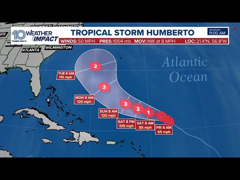 Tracking Tropical Storm Humberto, Invest 94-L
