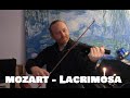 Mozart - Lacrimosa from Requiem - solo electric violin cover by Lenny K with piano, instrumental