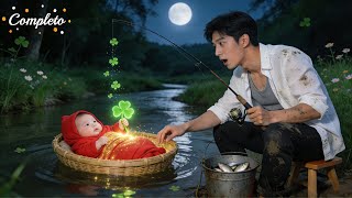 CEO arruinado pesca en el río,encuentra a chica mendiga&la adopta,¡le trae suerte y 1000 millones!