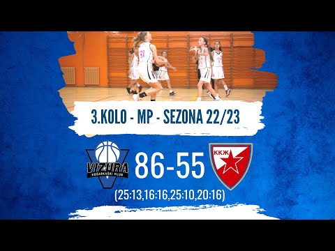 ŽKK Vizura - KKŽ Crvena zvezda 86:55 | Sezona 2022/23 | Mlađe pionirke