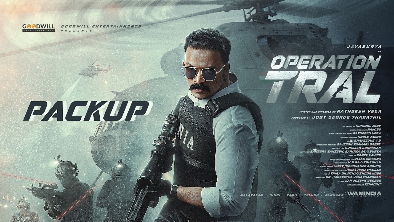 Operation Tral Movie Packup  | Jayasurya | Ratheesh Vega | Goodwill Entertainments