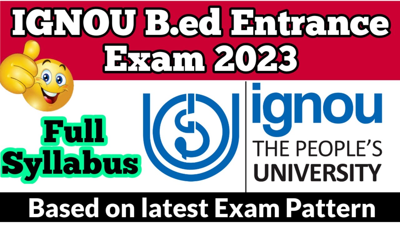 Watch video IGNOU B ed entrance exam 2023 syllabus||IGNOU B ed syllabus 2023||ignou b.ed exam pattern#ignou Now IGNOU B ed entrance exam 2023 syllabus||IGNOU B ed syllabus 2023||ignou b.ed exam pattern#ignou