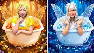 昼プリンセスvs夜プリンセス！？お昼はお日さまがポカポカして癒される...！夜の方がロマンチック！？2人のプリンセスは仲良くなれるかなぁ？みんなは昼と夜どっちが好き？【チャレンジ】