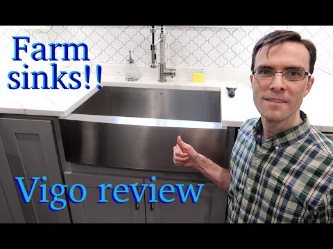 What to know about farm/apron sinks & review of Vigo VG3020CK1 with VG02001 Edison faucet
