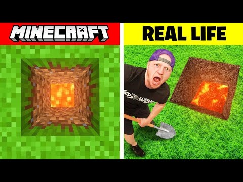 Minecraft, But I Dig Down In Real Life
