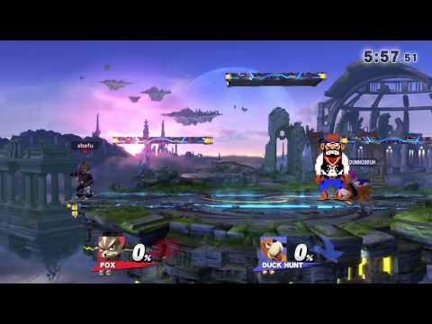 S@X Wii U 104 - Shofu (Fox) vs Dunnobro (Duck Hunt) - Smash 4 Customs - Losers Quarters