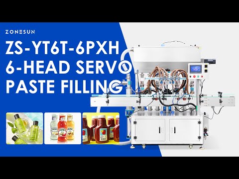 ZONESUN ZS-YT6T-6PXH Automatic Piston Pump Filling Machine with Heating and Stirring Hopper