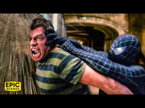 Venom Destroys Sandman During The Subway Battle - Spider-Man 3