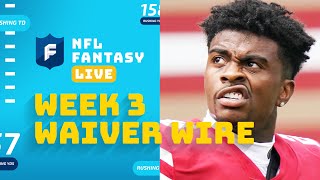 Week 3 Waiver Wire: Who to Pick Up & Drop, Top 3 Best Players Available | NFL Fantasy Live
