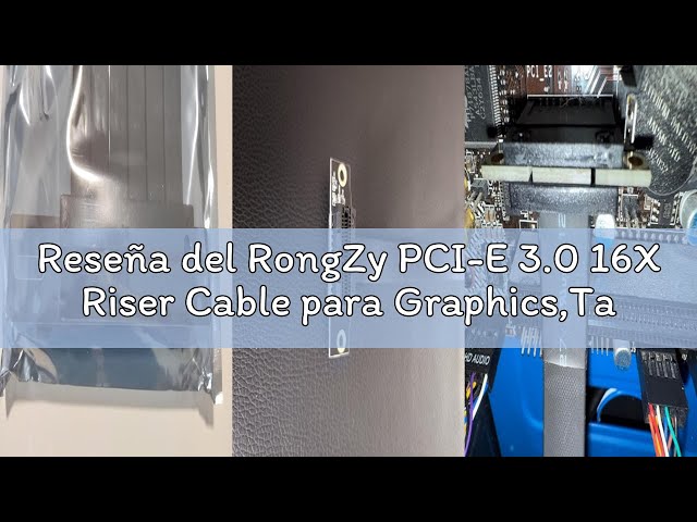 Vídeo relacionado con RongZy PCI-E 3.0 16X Riser Cable para Graphics,Tarjeta de Sonido/Grabación/Red/Expansión PCI-E 3.0 16X Cable de Extensión Doble ángulo Recto Cable Length 20cm