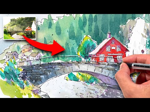 LANDSCAPE Urban Sketching Tips For Beginners!