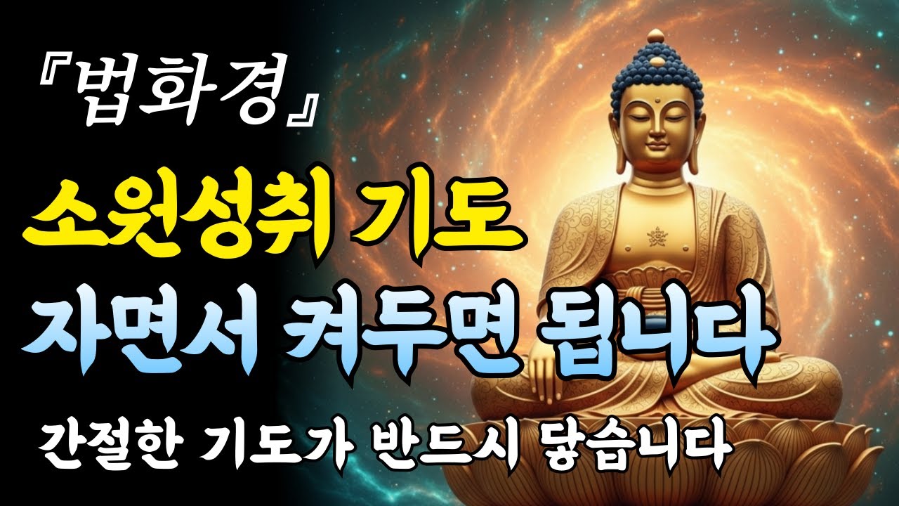 법화경 '관세음보살 보문품' 소원성취 기도, 자면서 켜두면 됩니다.ㅣ불교 명상ㅣ부처님 말씀