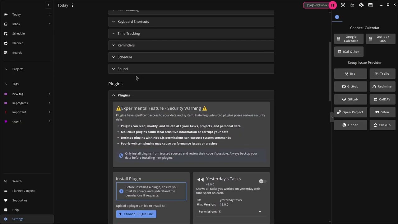 Super Productivity quick walkthrough