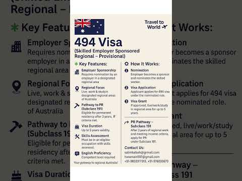 🎉#Australia#skilled#employer#sponsored#regional#provisional#visa#subclass#494🥇