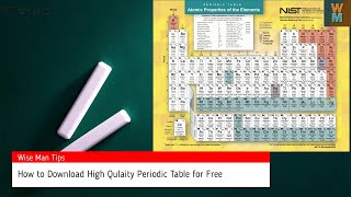 How to Download High-Quality Periodic Table for Free