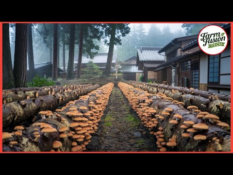 Inside Japan's Forests: How Farmers Harvest Millions of Shiitake Mushrooms | Farming Documentary