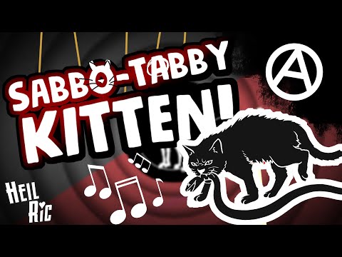 Sabbo-Tabby KITTEN (Dixie) ♪ 🏴 | Anarchist Solidarity song - Heil Ric