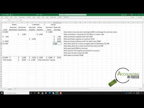 Transaction Analysis using the Accounting Equation