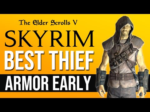 BEST Thief Armor in Skyrim at LEVEL ONE!