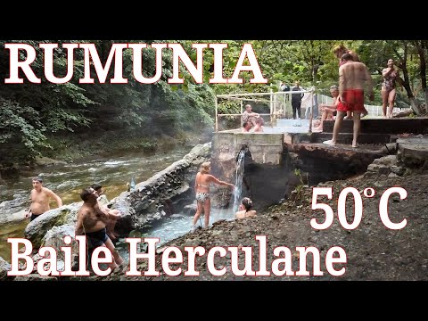 RUMUNIA.  Baile Herculane. Dojazd z Targu Jiu drogą 67D . Uzdrowisko. Grota Haidicilor.